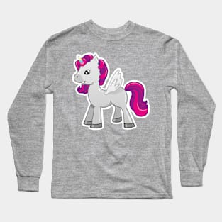 vector ilustration pink and purple unicorn Long Sleeve T-Shirt